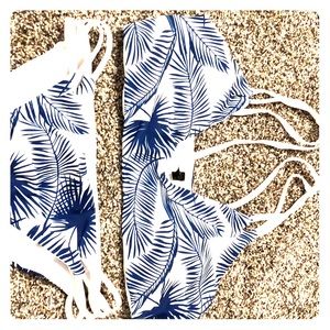 Blue palm swimsuit